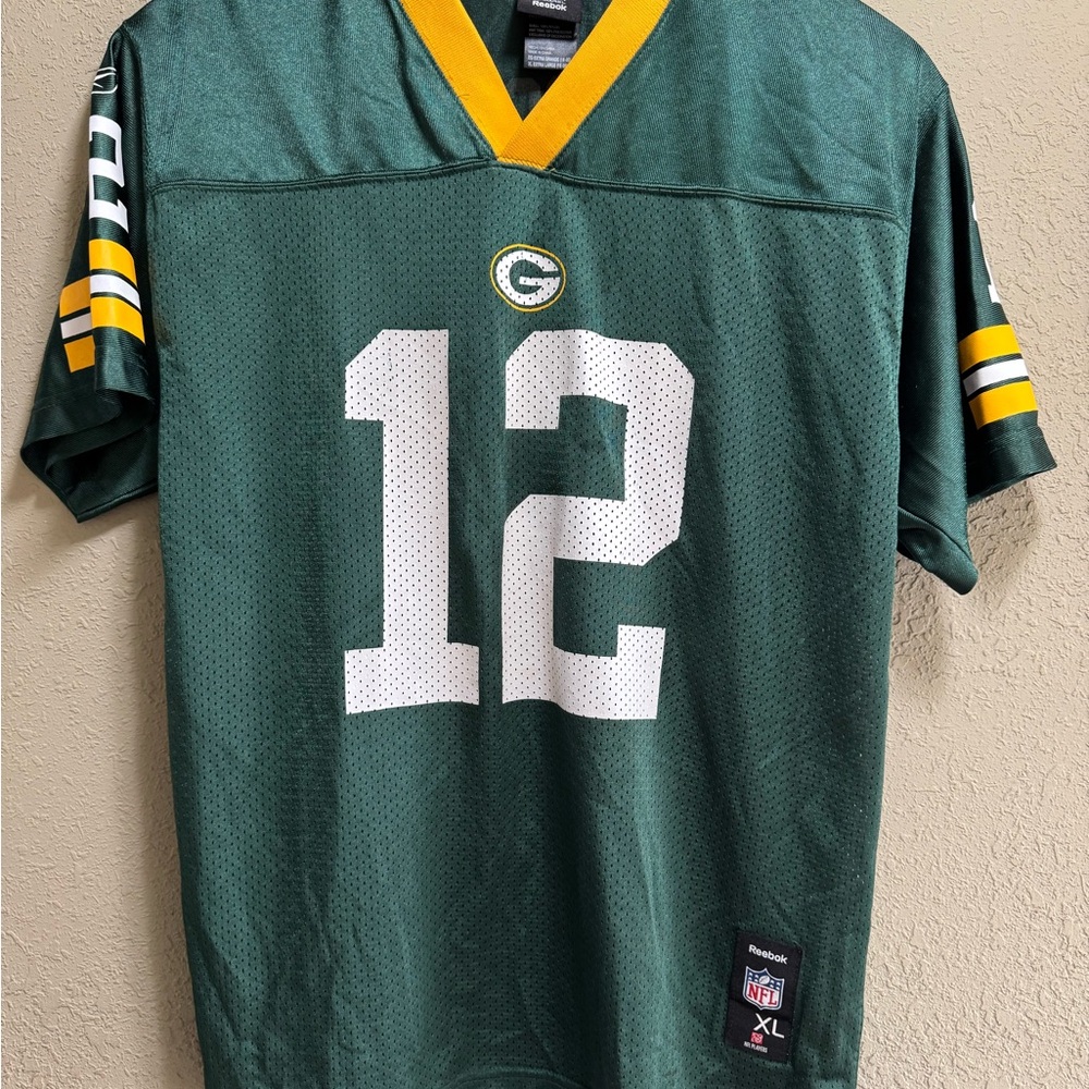 Reebok Men's Green Jersey with Yellow Highlights